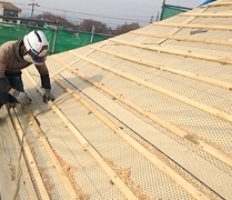 瓦棒のレベル調整
