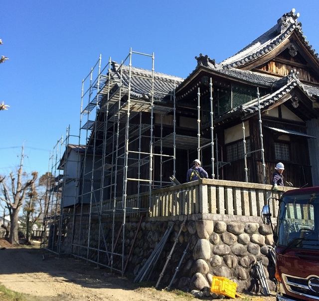 足場架け