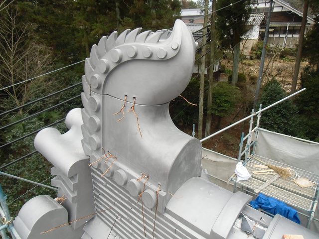 鴟尾の取付