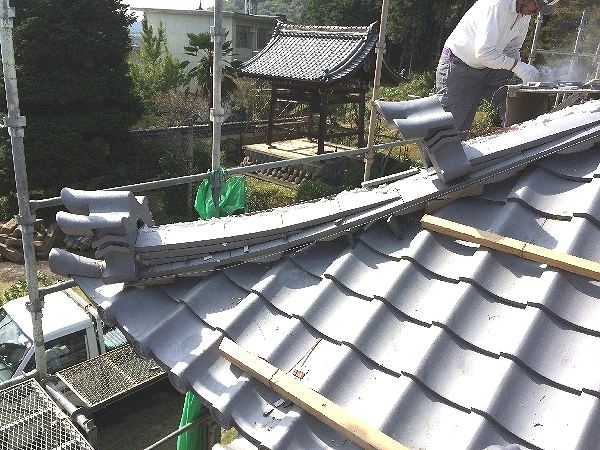 隅棟の施工