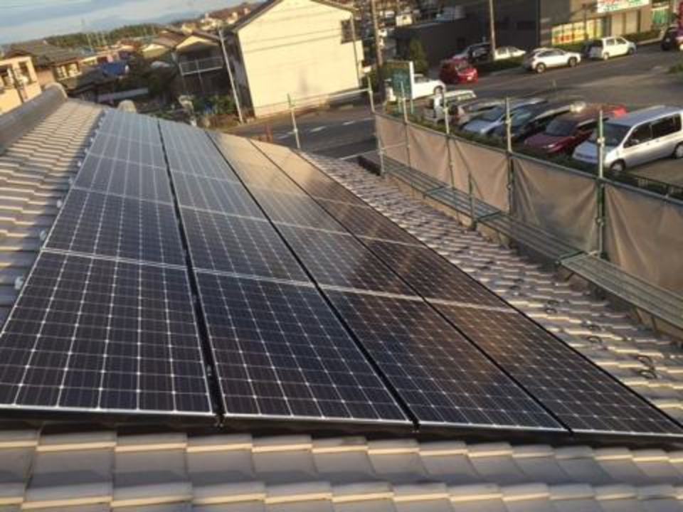 可児市　既存屋根にパナソニック太陽光パネル設置
