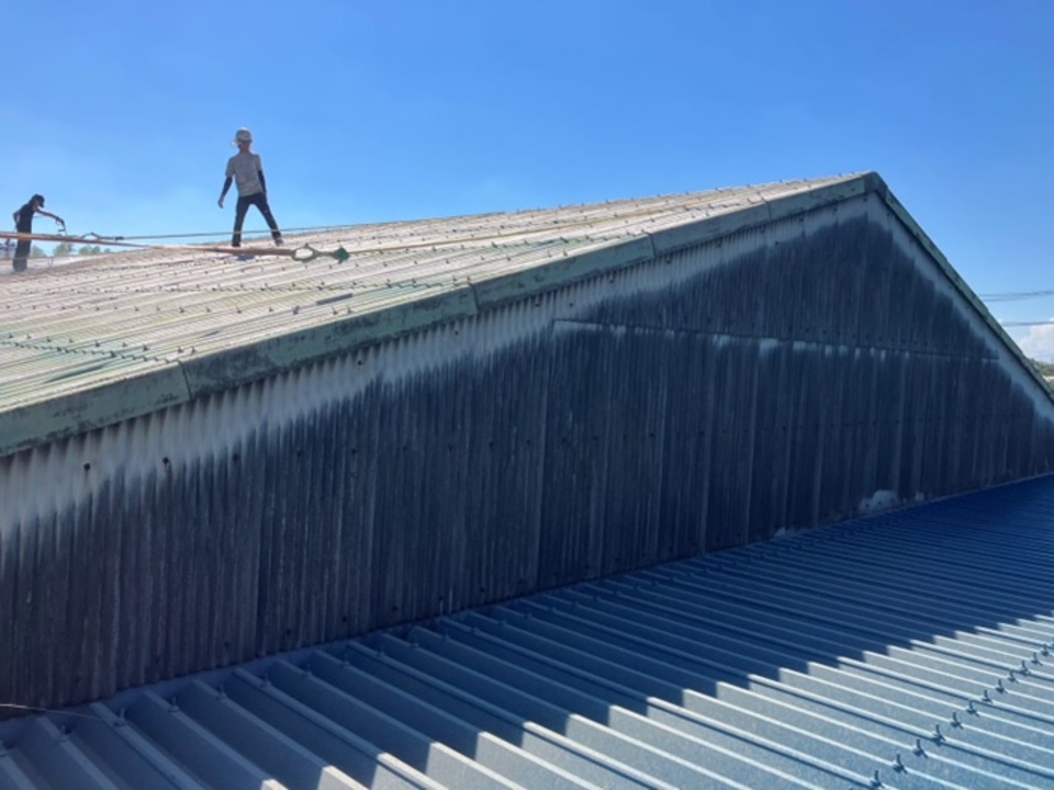 ③ 高圧洗浄と養生