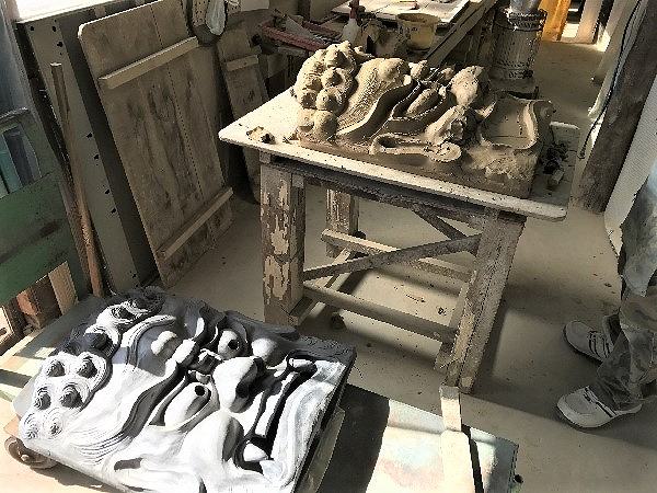 鬼瓦制作　①
