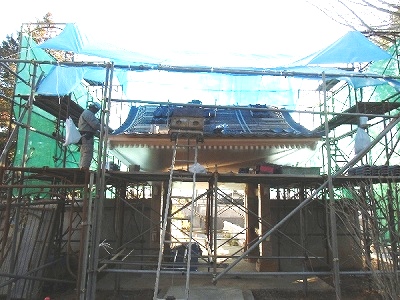山門の工事が始まりました