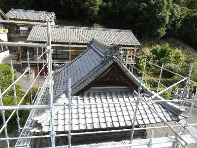 山門の棟完成です