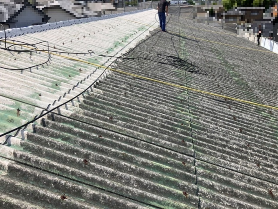 ③ 高圧洗浄と養生