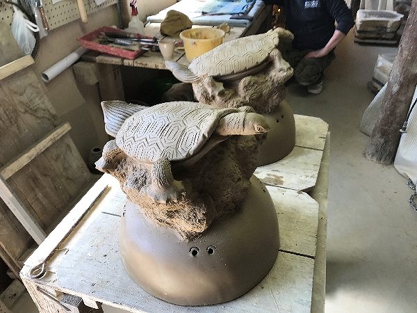 亀のオワン巴蓋を製作